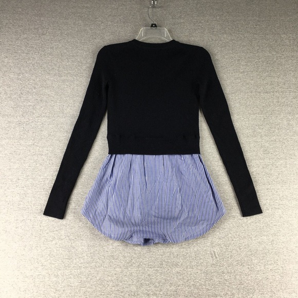 Veronica Beard Sweater Womens Extra Small Rocha Mixed Media Pullover Merino Wool - Picture 5 of 6